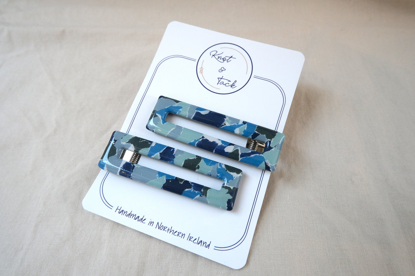 Blue Large Hairclips
