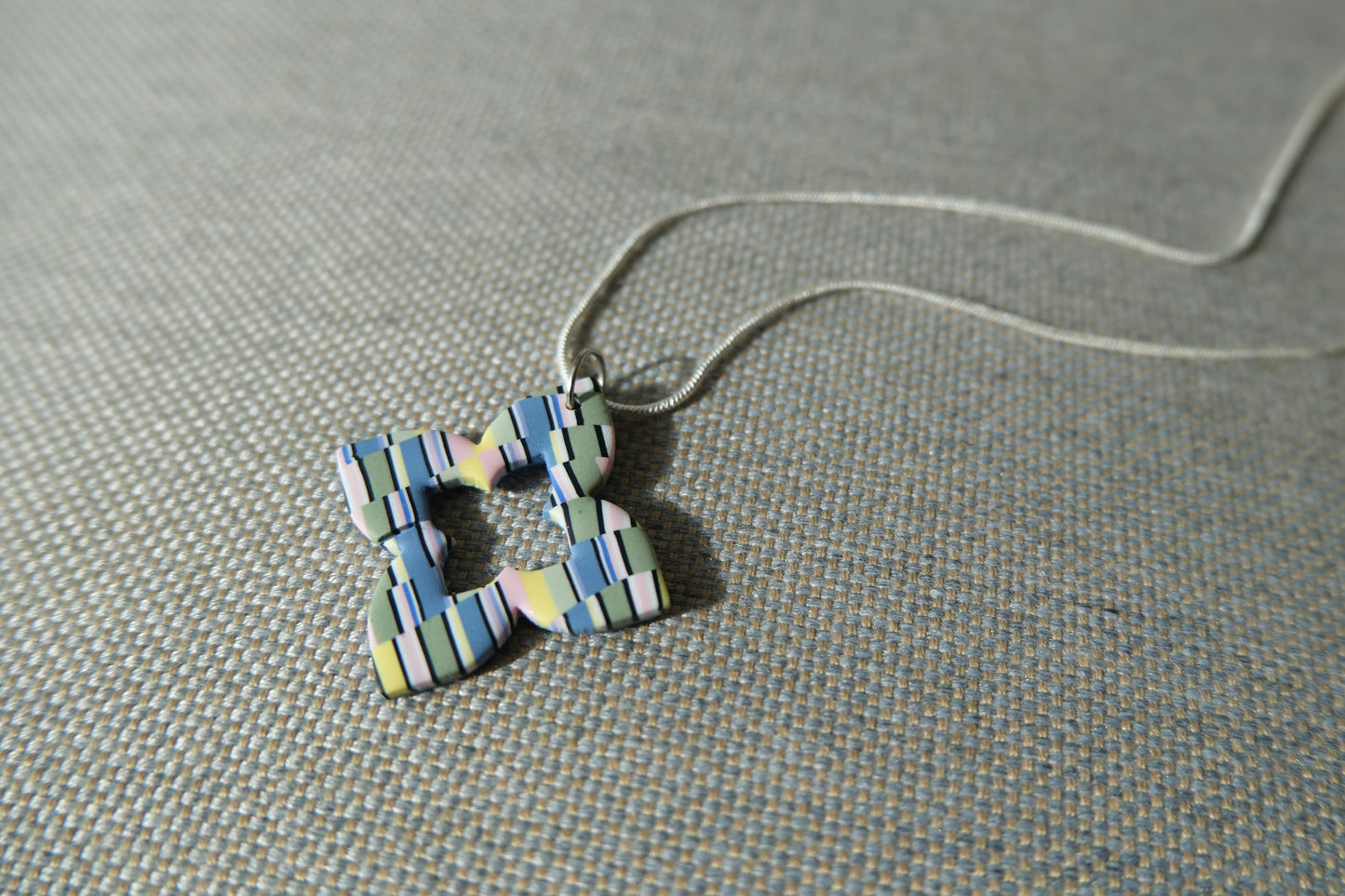 Pastel Checkered four-point Necklace