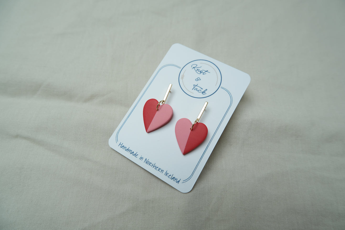 Red & Pink Heart Earrings