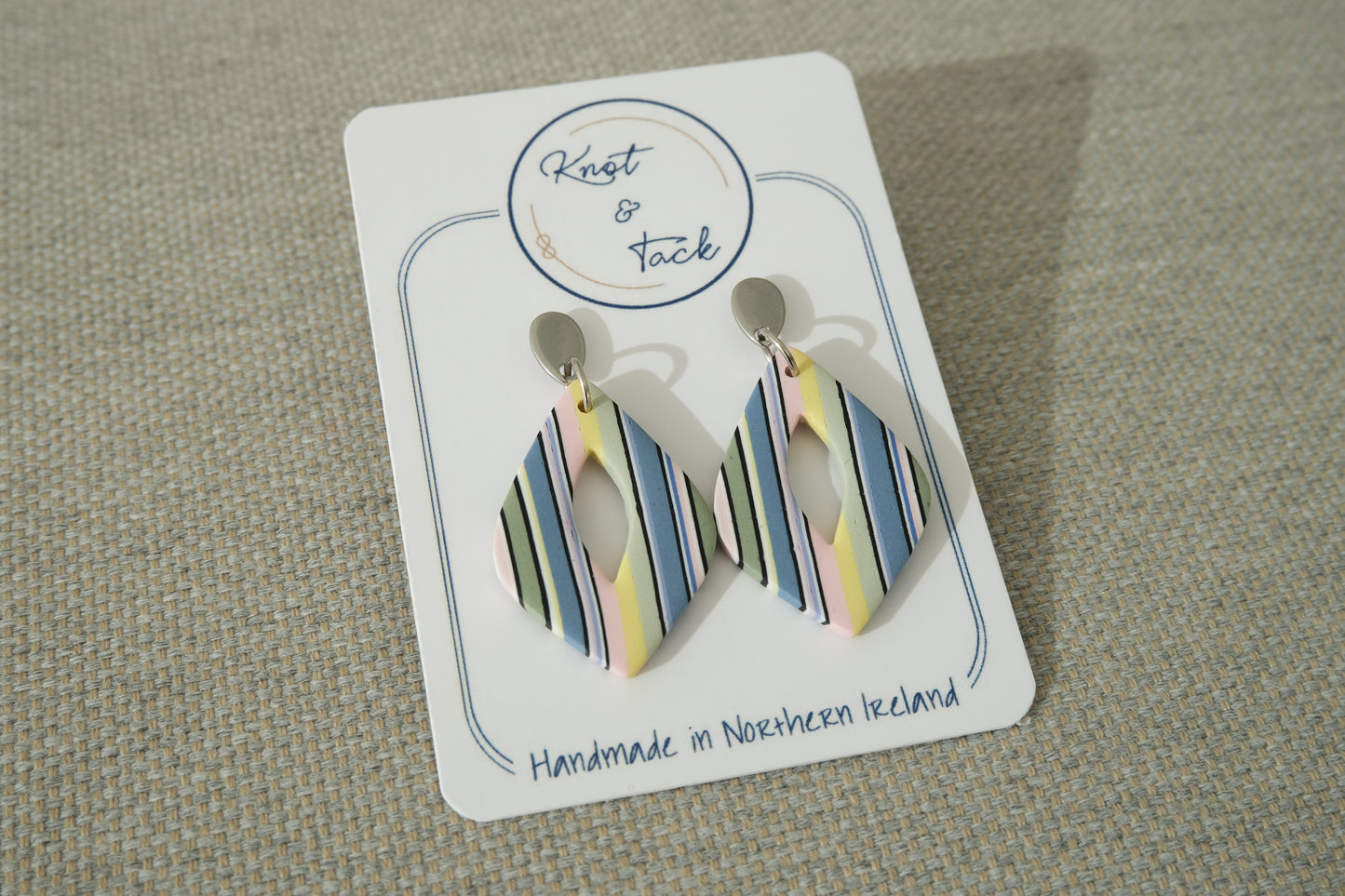 Pastel Striped Earrings