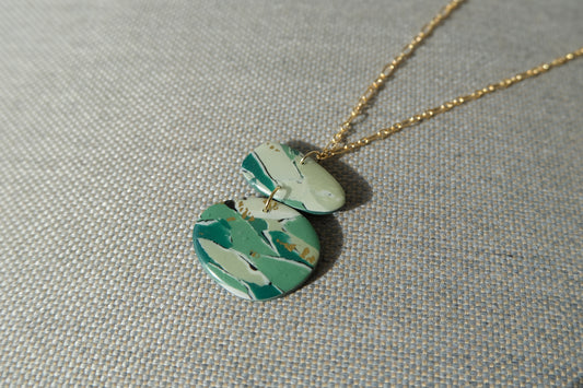 Green Marbled Necklace